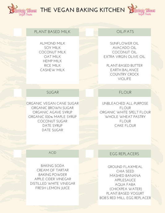 Vegan Baking Checklist